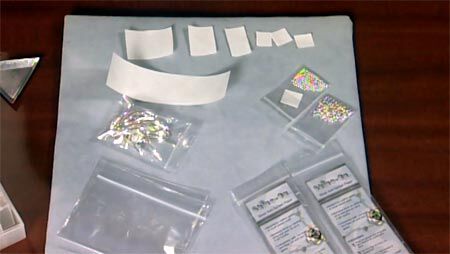 Workspace laid out with anti-tarnish strips